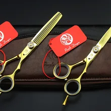 Toppest 6.0 ''Золотой парикмахерские Ножницы с мешком JP 440C 62HRC дома и салон Резка Ножницы филировочные ножницы Ножницы для волос