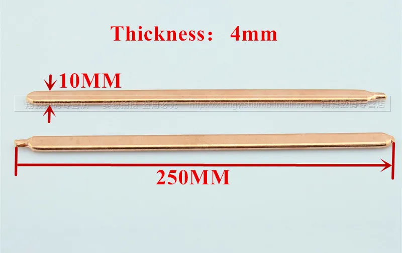 10*4*100-350 мм DIY ноутбук процессор GPU радиатор плоская тепловая трубка видеокарта охлаждающая трубка объемная медь теплопроводность