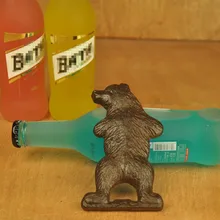 6 кованого Железный медведь ручной открывалка для бутылок Деревенский коричневый открывалки для пива ручной Бар Паб таверна Cabin Lodge кухонный металлический книги по искусству