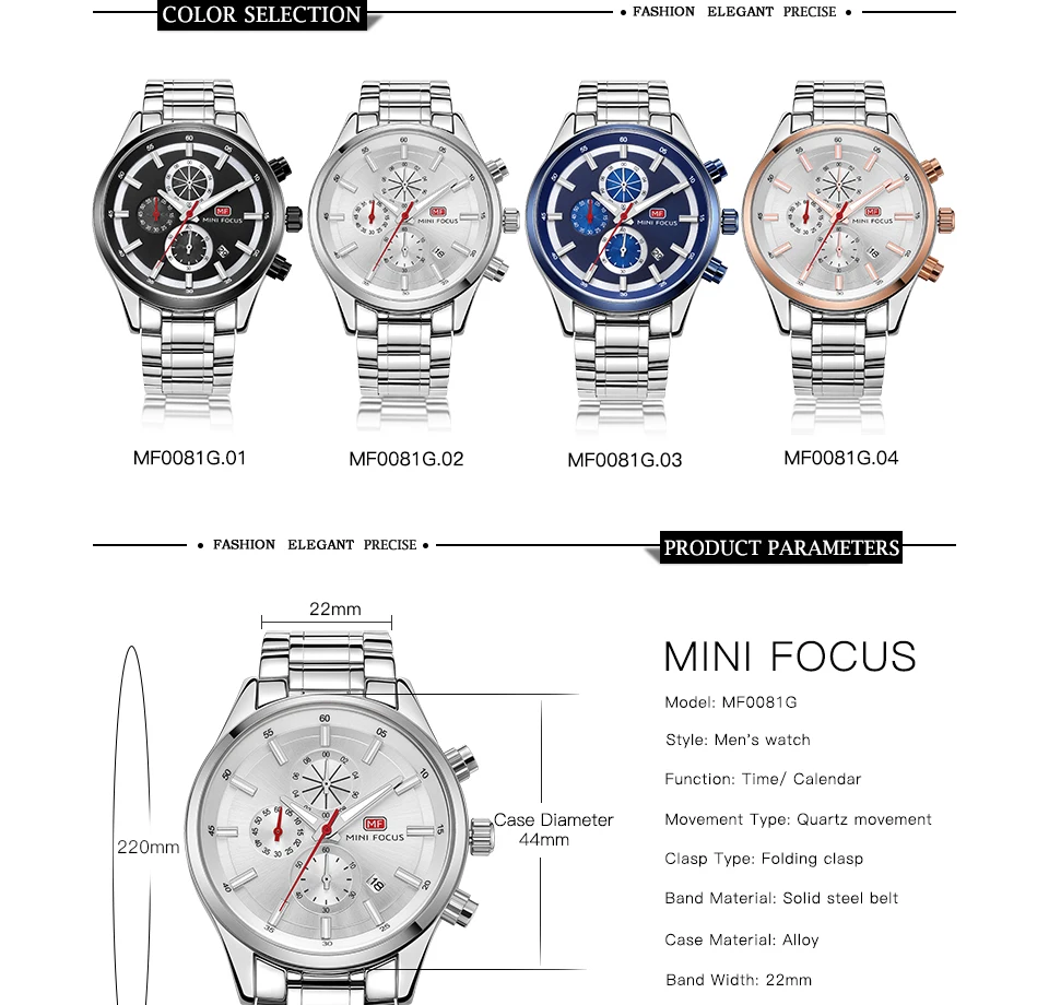 MINIFOCUS модные стальные серебряные мужские часы Роскошные Formale светящиеся наручные часы армейский Милитари спортивный Дата кварцевые часы подарок для мужчин