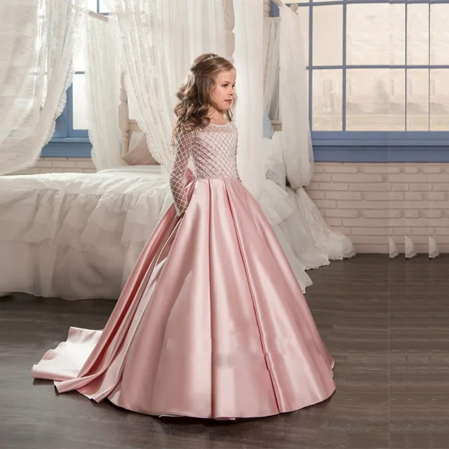 New Blusher Pink Little S Pageant Dress Beading Ons Junior New Blusher Pink Little S Pageant Dress Beading Ons Junior Bridesmaid For Weddings Full Length
