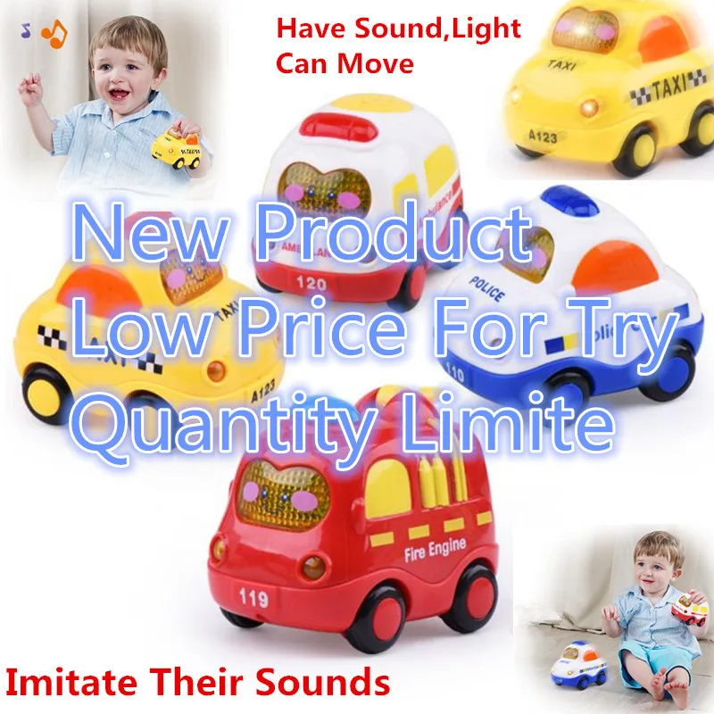 

Child Light Musical Electronic Flashing Pull Back Taxi Police Ambulance Fire Engine Car Toys Colorful Light Sound Car Toy