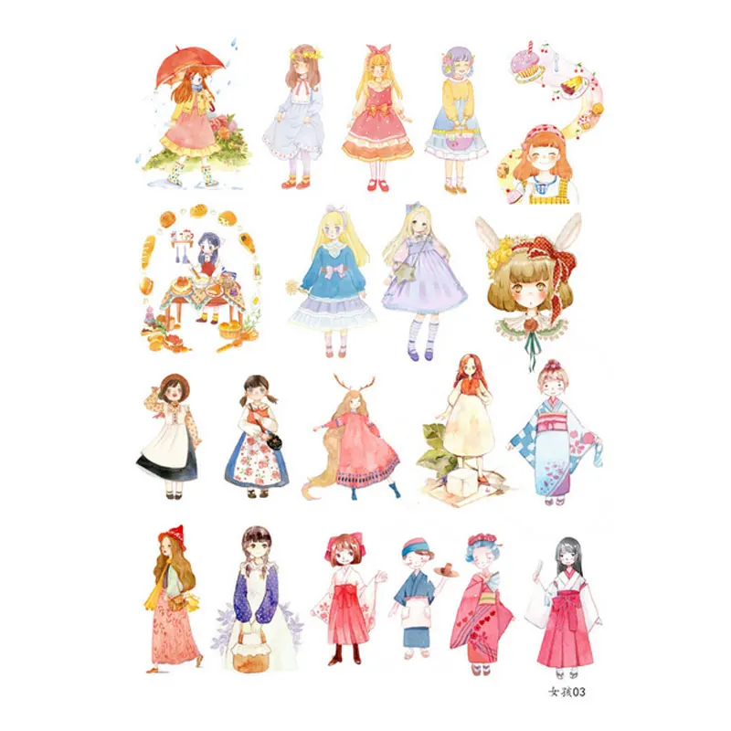 2 шт. Стикеры для рукоделия|kawaii girl stickers|gift giftsgifts scrapbooking |