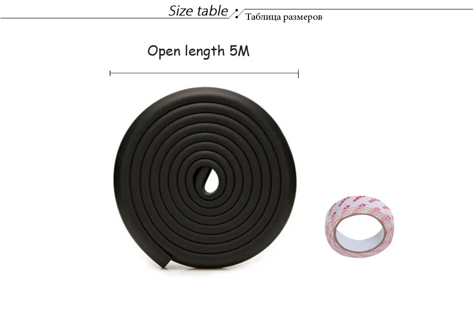 Children Protection 2M Length Table Guard Strip Baby Safety Products Glass Edge Furniture Corner Protection of Children Jamming