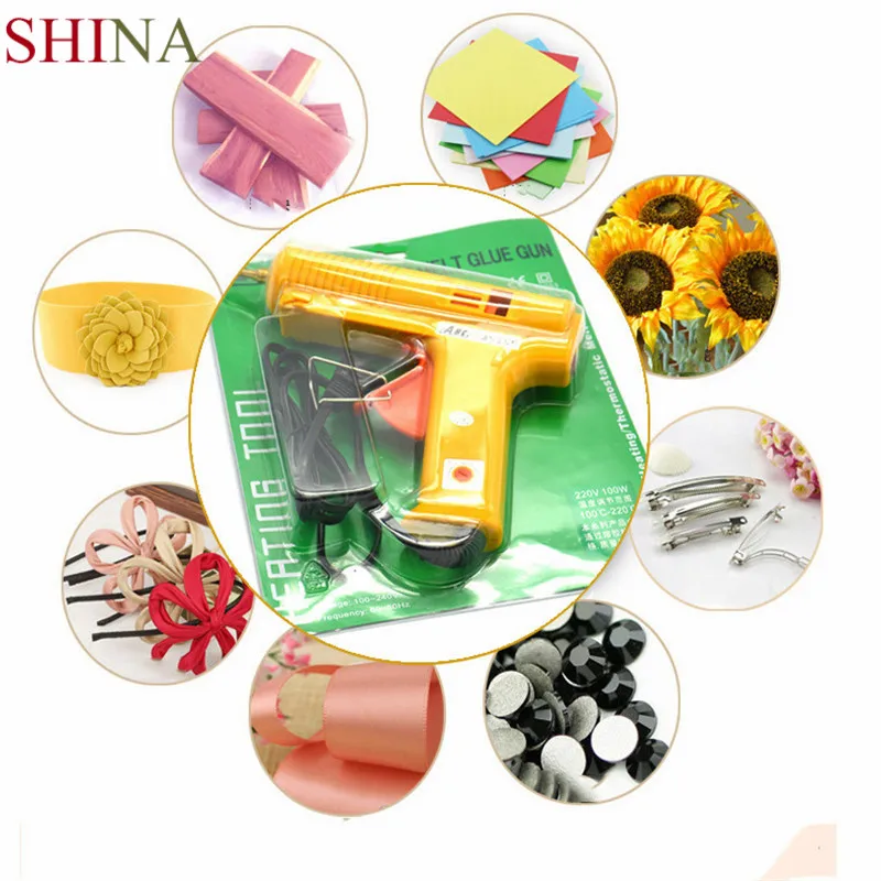

SHINA Plug300w Hot Melt Intelligent Glue Pistols Professional Temperature Control Copper Nozzle 110 V 220 V Heater Wax