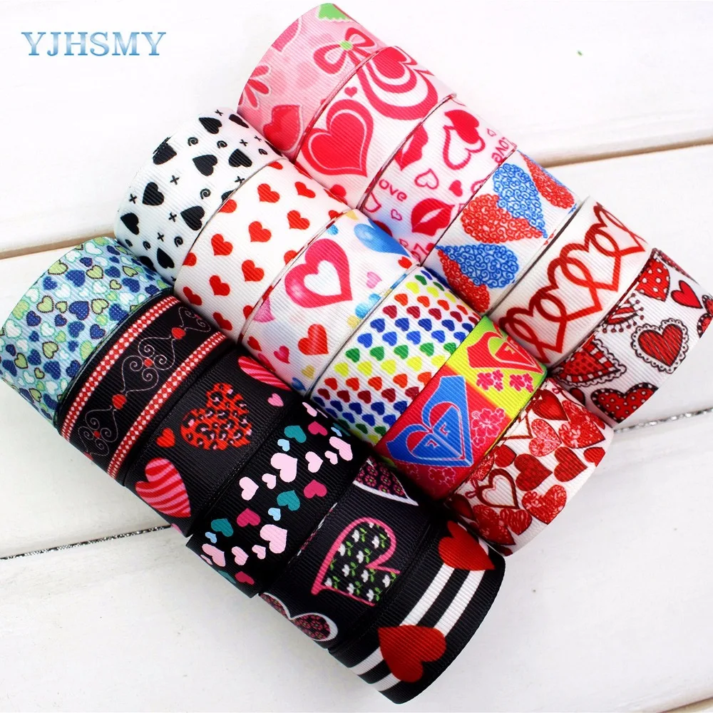 YJHSMY 174202 ,22mm love series Printed grosgrain ribbon,DIY handmade