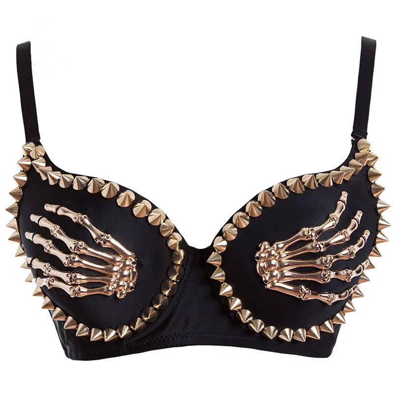 skeleton hand bralette