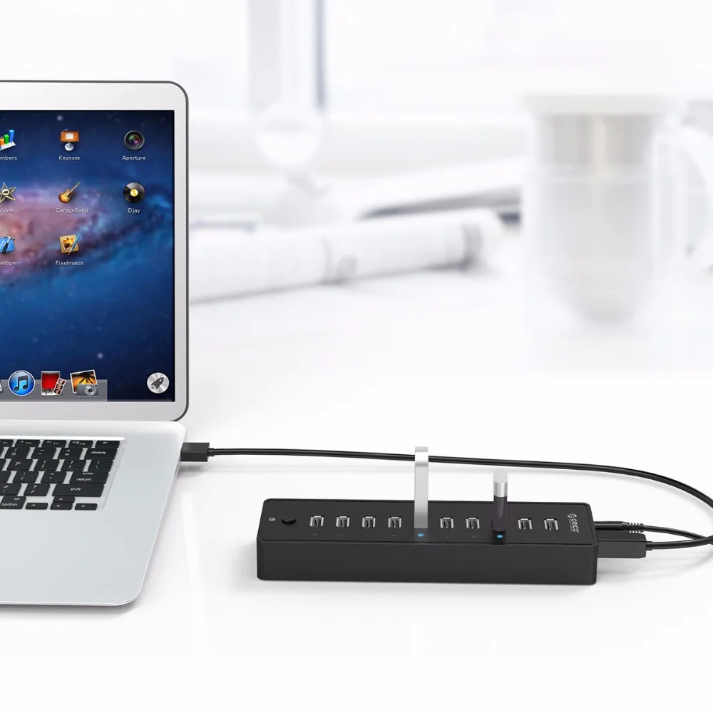 Источник питания ORICO P10 U2 10 портов usb 2 0 12V2.5A с кабелем для передачи данных 1 5 м