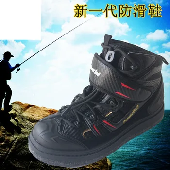 New Lure Fishing Shoes Waterproof Anti-skid Carpet Bottom Fishing Waders Sea Fishing Boots Men's Breathable Steel Spikes Shoes New Lure Fishing Shoes Waterproof Anti-skid Carpet Bottom Fishing Waders Sea Fishing Boots Men's Breathable Steel Spikes Shoes