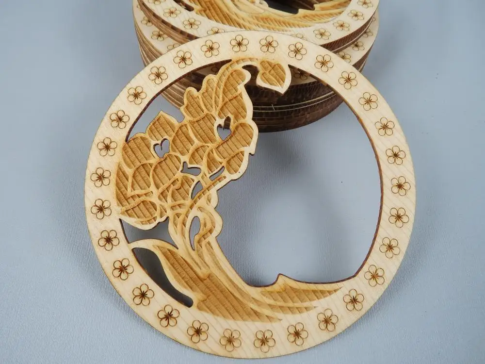 2PCS flower ACOUSTIC GUITAR WOOD INLAY ROSETTE YK44in Guitar Parts