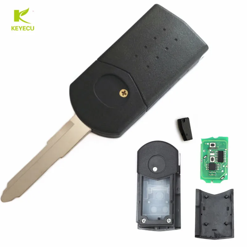 Новый обновленный флип чехол KEYECU с двумя кнопками 433 МГц 4D63 для Mazda 2 3 5 6 MX5 RX8 P / N: