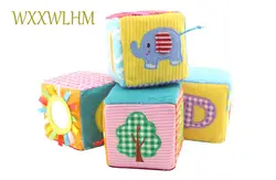 Детский звонкий блок плюшевые игрушки новорожденный 0-2 когнитивный Раннее Обучение Обучающие игрушки плюшевые строительные блоки