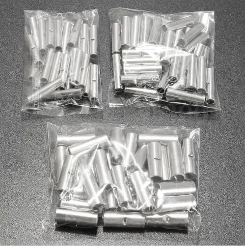 

100Pcs Butt Splice Wire Connectors Copper Bare Tinned Crimp Terminals 22-10AWG