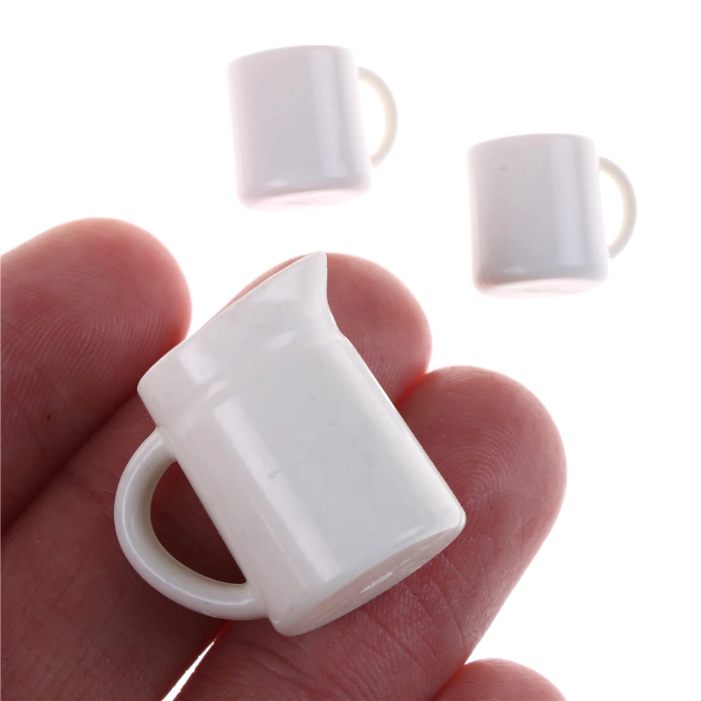 

1 set 1:12 Plactic Coffee Tea Cups Accessory Dolls House Miniature Cups & Pot Set Dollhouse Direction Furniture Toys