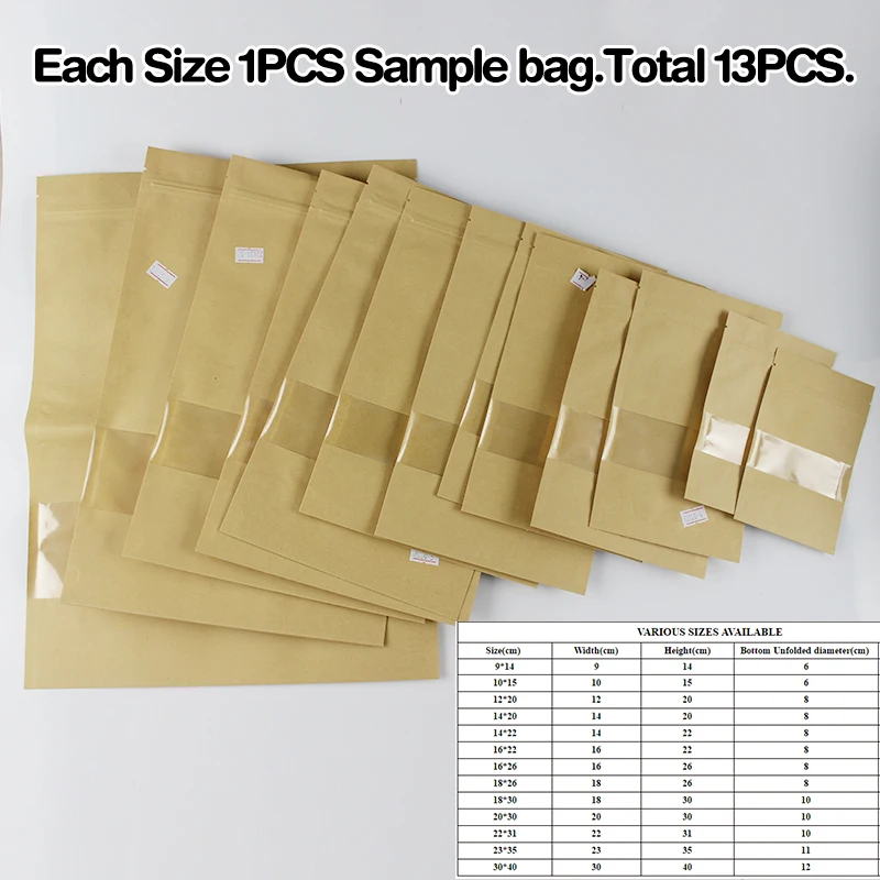 Buy Resealable kraft paper bag with clear window and