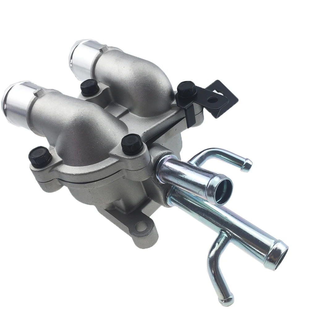 Engine coolant thermostat 256160 Aluminum Thermostat Housing Engine Coolant Water Pump Outlet fit for Hyundai Accent Matrix Kia Getz Rio 256120