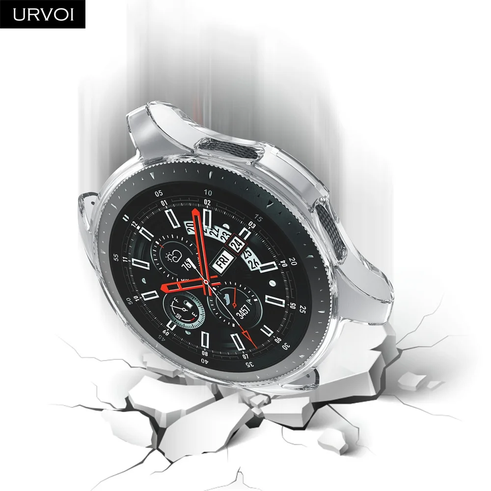 Чехол URVOI для Galaxy watch Active/42 мм/46 мм ТПУ защитный чехол цветная рамка со стразами