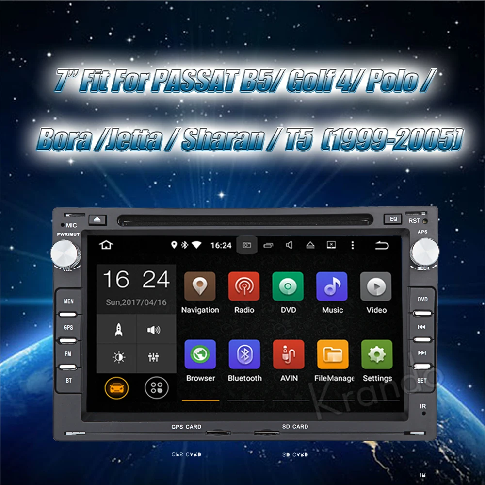 Excellent Krando 7" Android 9.0 car navigation for Passat B5 For Golf 4 For Polo FOR Bora audio radio gps dvd player multimedia system 1