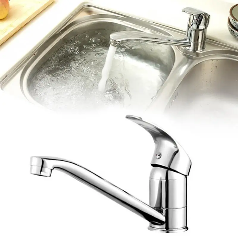 

Kitchen Hot and Cold Water Wash Vegetable Faucet With Single Handle Single Hole Ceramic Valve Core Faucet With Water Hose