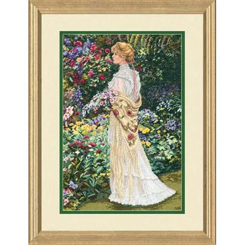 CS-1025 cross stitch kit dimensions 35119 In Her Garden lady woman.jpg_.webp