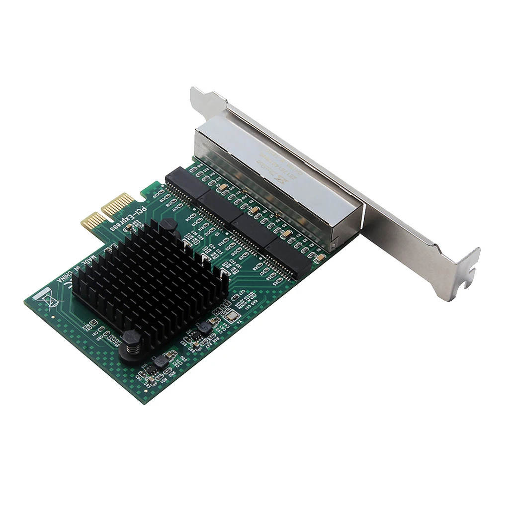 PCIE X1 4 Ports 10/100/1000M Gigabit Ethernet Network Card Adapter