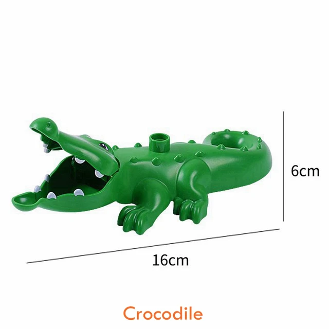 Legos Duplos Animals Bricks accessory horse crocodile Big Building Blocks