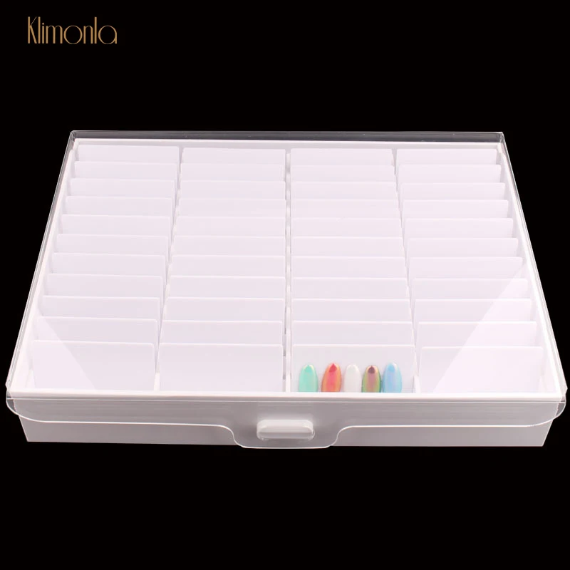 

New White Black Acrylic Flip Nail Color Card 33/44 Grids Manicure Storage Box Gel Polish Holder Nail Art Display Tips