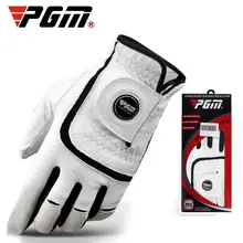 2 шт./партия, Оригинальные кожаные перчатки для гольфа, мужские Нескользящие и воздухопроницаемые износостойкие перчатки для гольфа из овчины с маркером