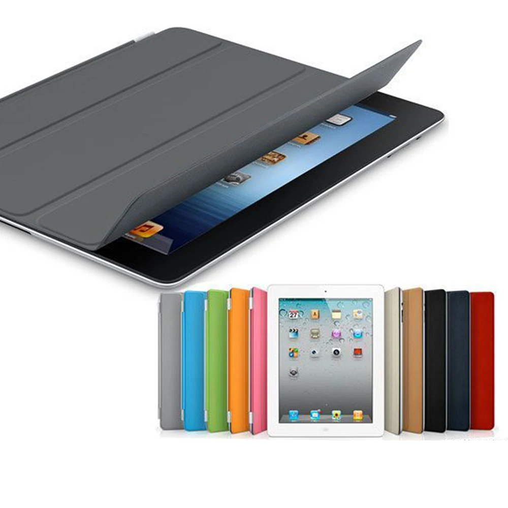 For iPad4/iPad/3/iPad2 Folding Smart Cover Slim tablet Leather
