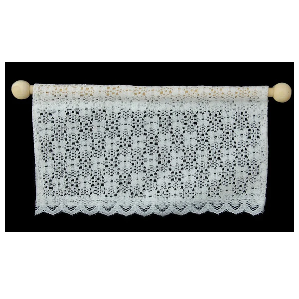

Dollhouse Curtains Miniature Furniture Accessories Window Valance with Rod 1:12 Scale Beige