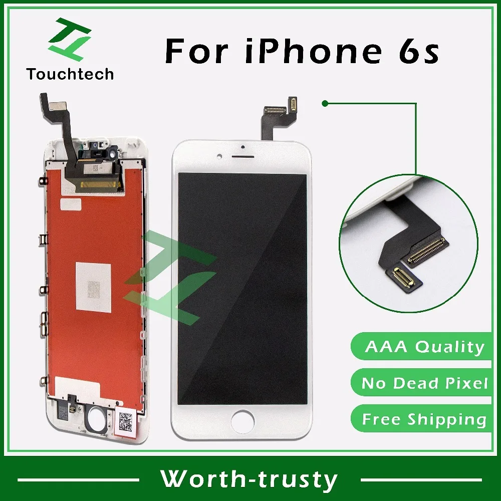 50 шт. черный/белый 4 7 &quotЗамена с 3D сенсорным экраном для iPhone 6s ЖК-дисплей Pantalla клон
