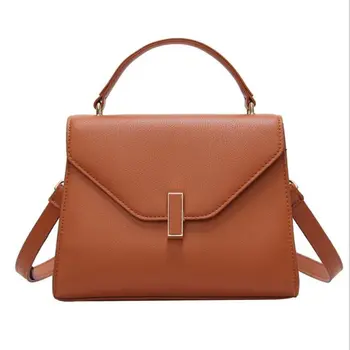 

New 2019 classic casual stitching big handbag ladies split polyurethane handbag fashion women's shoulder bag qq057