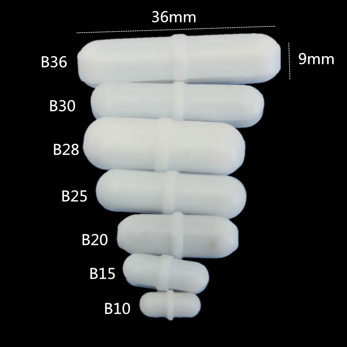 7 шт. PTFE магнитная мешалка миксер бар PTFE T-19 новая ширина размер меньше B10-B36