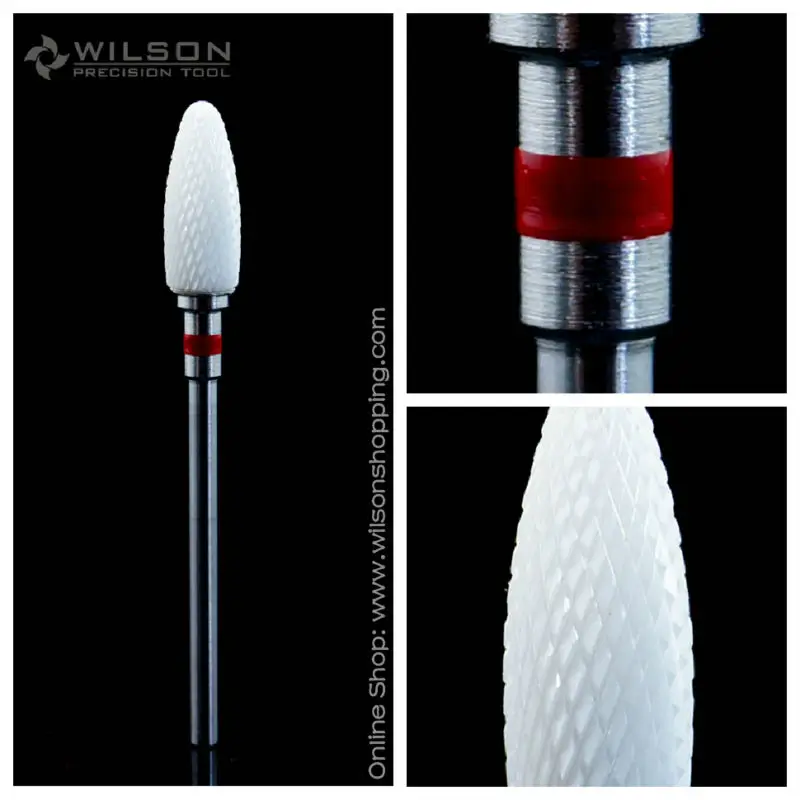 

WILSON Bullet Shape Extra Fine White Ceramic(6400701)-Ceramic Nail Drill Bit/Tools/Nails/Uñas Accesorios Y Herramientas