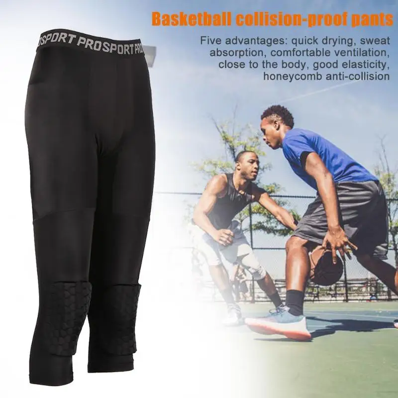 Краш брюки колготки наколенники спортивные соты семь брюки для мужчин