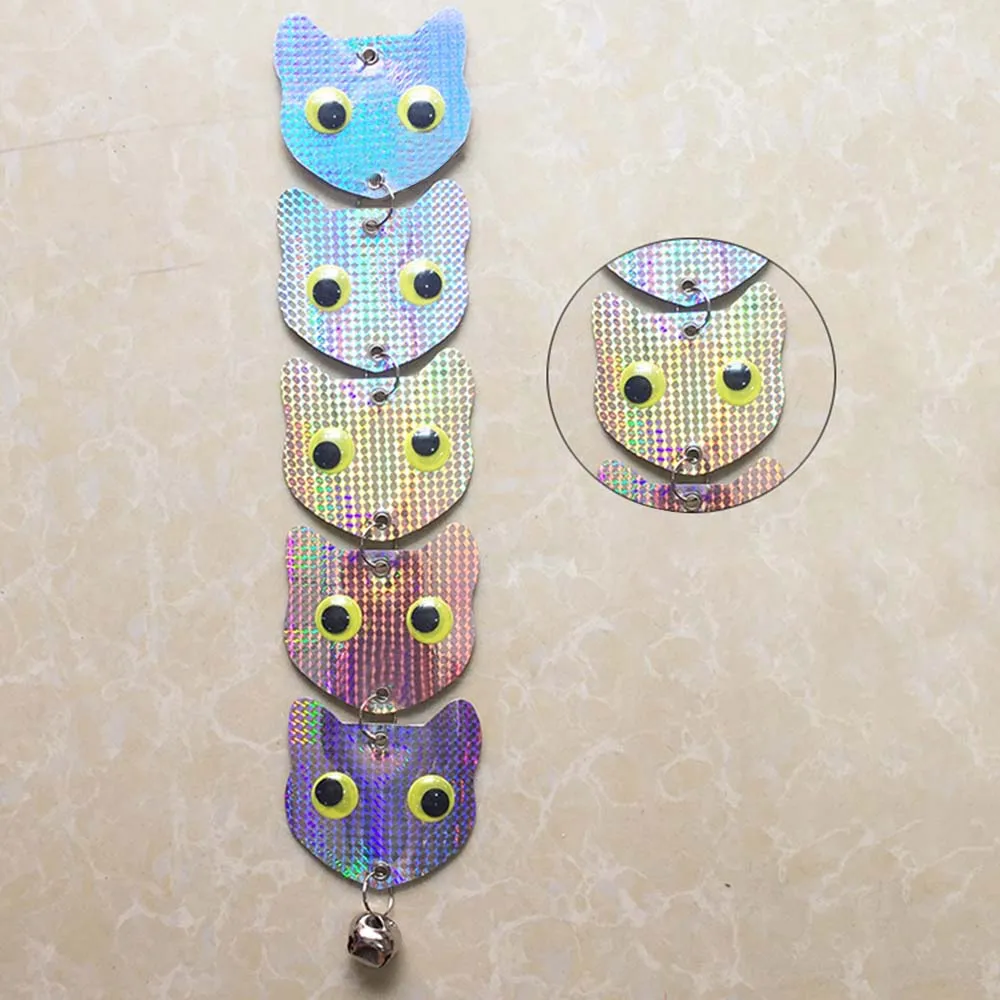 

Garden Laser Reflective Owl Supplies Hanging Reflective Fake Owl Scarecrow Scares Bird Pigeons Woodpecker Repellent Birds