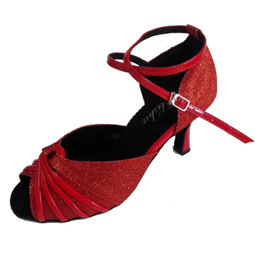 Customized Heel Girls' Women's Latin Salsa Ballroom Party Open Toe Dance Shoes Professional