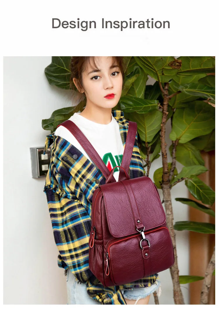 Женский дизайнерский рюкзак, Высококачественная кожаная женская сумка, модные школьные сумки, рюкзаки большой вместимости, дорожные сумки