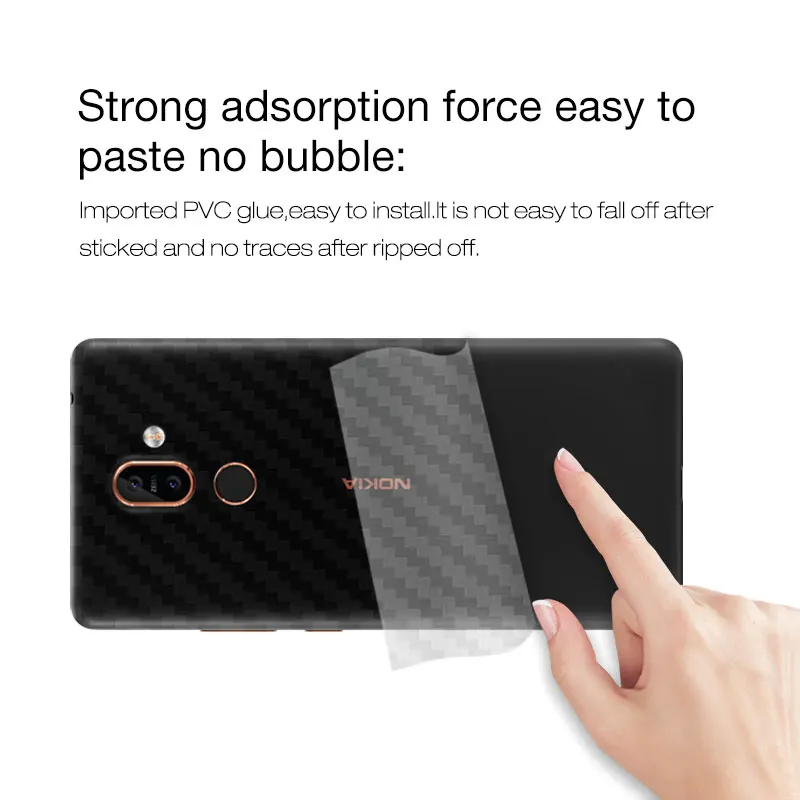 3D Carbon Fiber Rear Screen Protector For Nokia 7 Plus 5 6 2018 8 Sirocco 3  (6)