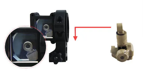 Тактическая точка обзора соответствующие стандартные Пикатинни рельсы 20 мм прицел угловой вид