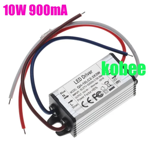 

10W LED Driver for 3x3W 9-12V 900mA high Power 10w led chip transformer for spot light/flood light