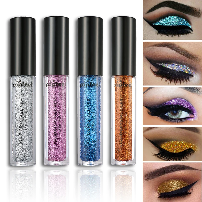 

POPFEEL Sexy Sparkling Eye Glitter Diamond High Gloss Shimmer Laser Eye Shadow Powder Gliter Makeup 12 Colors Long-Lasting TSLM1