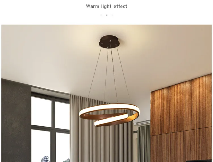 Скандинавский чердак искусство спиральная светодиодная люстра креативная лаконичная круглая кухонная спальня обеденный настил