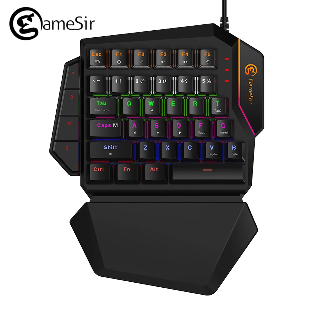 

GameSir GK100 Mechanical Blue Switches PC Gaming Keypad for FPS, One-hand Keyboard play with GameSir X1 BattleDock