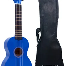 Mahalo MR1BU Укулеле сопрано с чехлом, струны Aquila, цвет синий, серия Rainbow