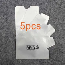 5 шт. Анти Rfid кошелек блокировки Reader замок банк держатель для карт Id банковской карты защиты корпуса Металл кредитной держатель для карт алюминия