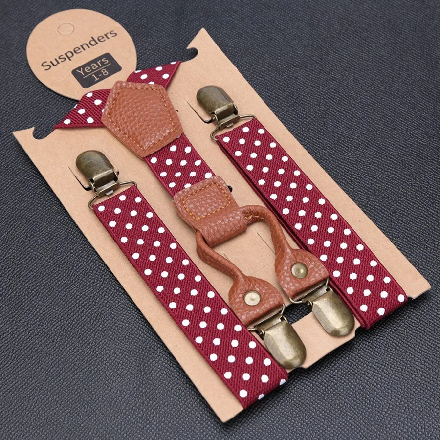 Kids Elastic Suspenders Lovely Children Matching Tuxedo Suit Unisex Boys Girls Wedding Costume Adjustable Y-Back Black Braces