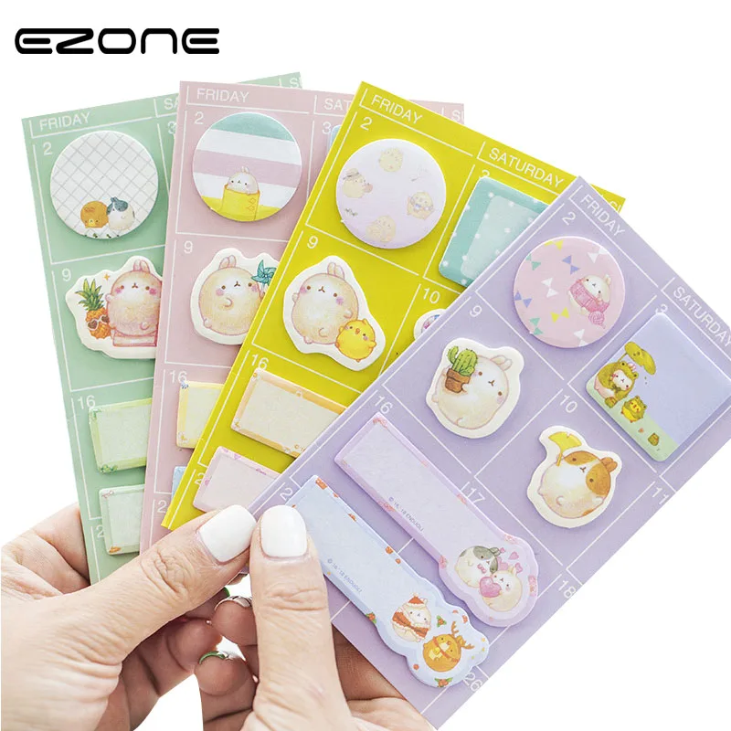 

EZONE Cute Animals Sticky Note Printed Kawaii Cartoon Potato Rabbit Memo Pad Creative Papers Bookmark School Student Stationery