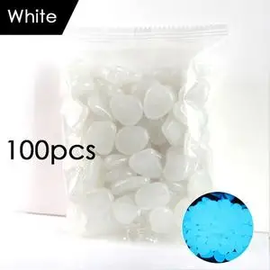 Luminous Glow In The Dark Pebbles (100 Pieces)