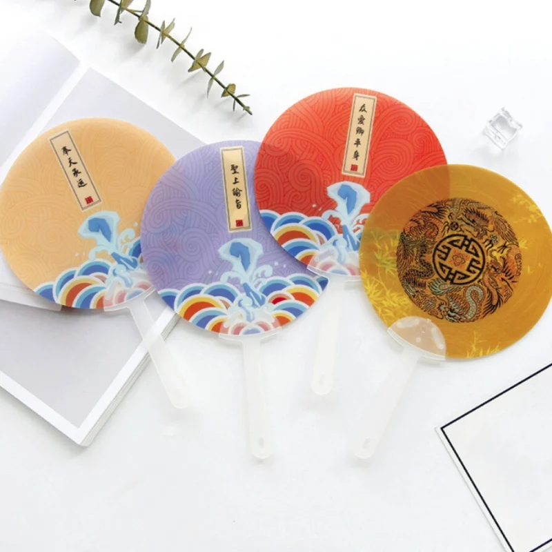 

2019 Traditional Chinese Style Elegant Round Fan Portable Hand Fan Home Decoration Crafts Fans For Summer Outdoor Activity